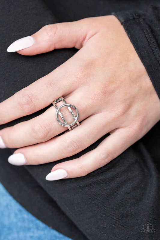 City Center Chic-silver-Paparazzi ring