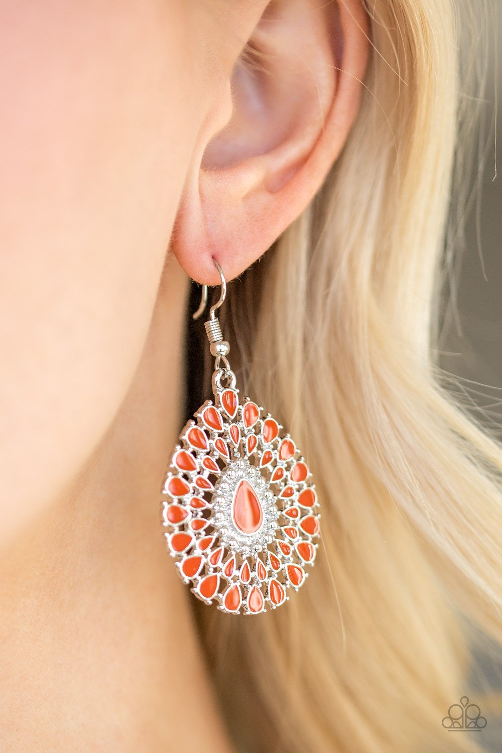 City Chateau - orange - Paparazzi earrings