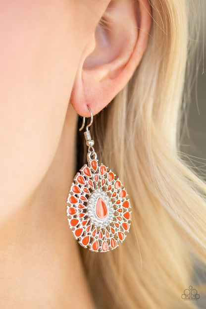 City Chateau - orange - Paparazzi earrings