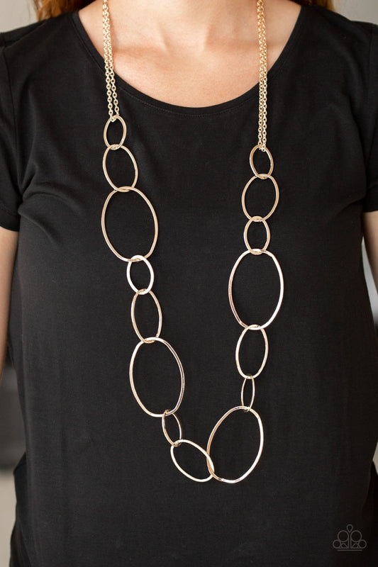 City Circuit - rose gold - Paparazzi necklace