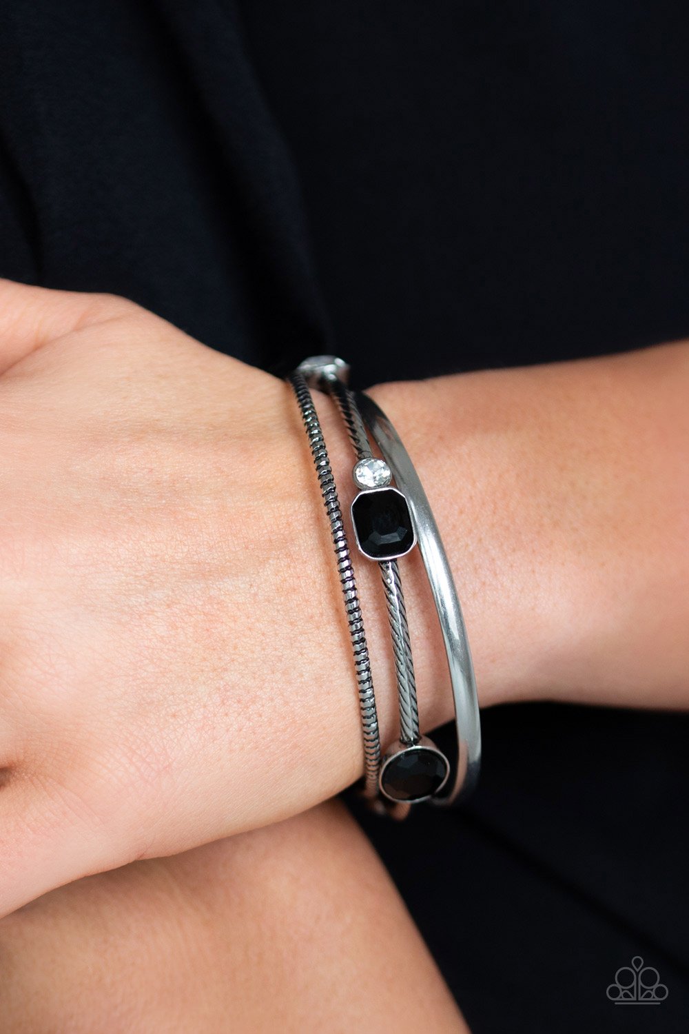 City Slicker Sleek-black-Paparazzi bracelet