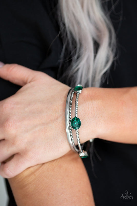 City Slicker Sleek-green-Paparazzi bracelet