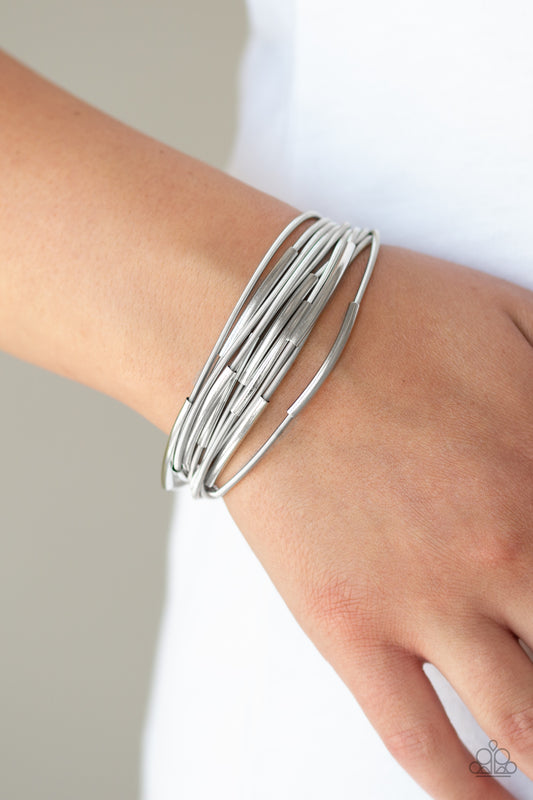 City Stretch - silver - Paparazzi bracelet