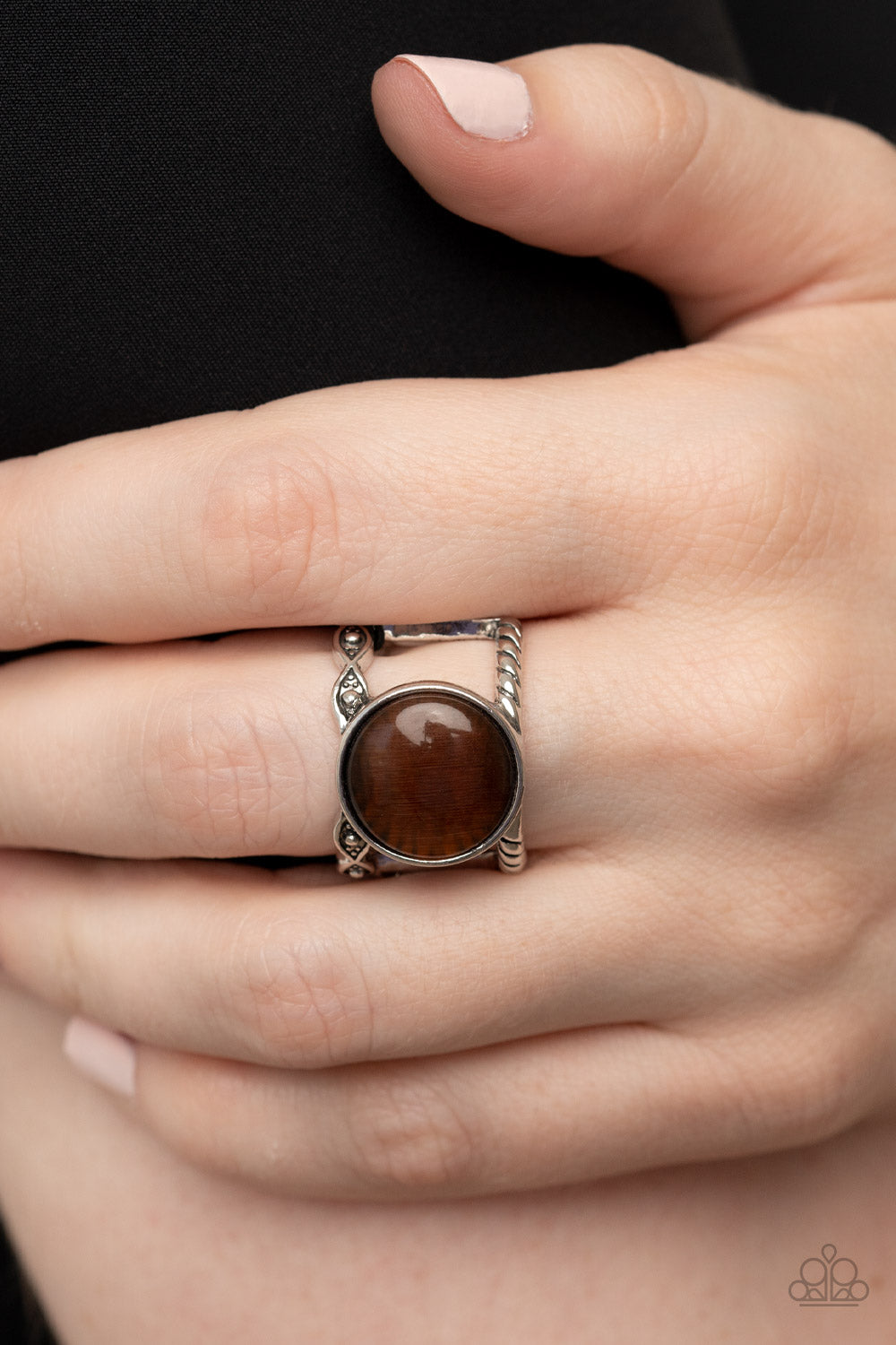 Clairvoyantly Cats Eye - brown - Paparazzi ring