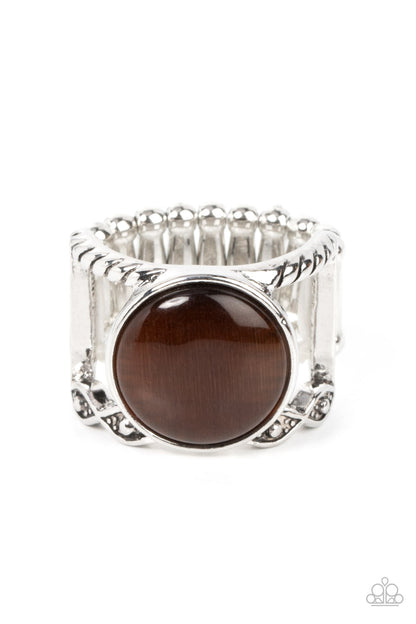 Clairvoyantly Cats Eye - brown - Paparazzi ring