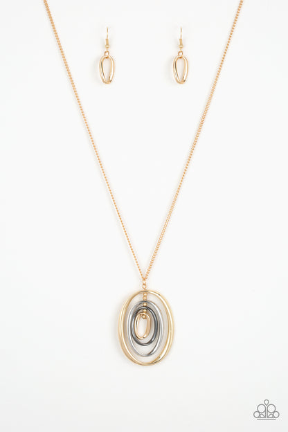Classic Convergence - gold - Paparazzi necklace
