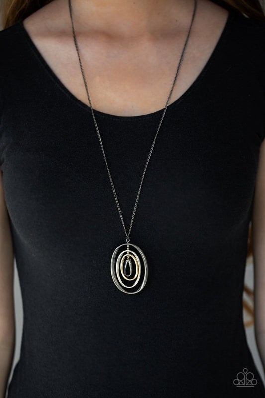 Classic Convergence-black-Paparazzi necklace