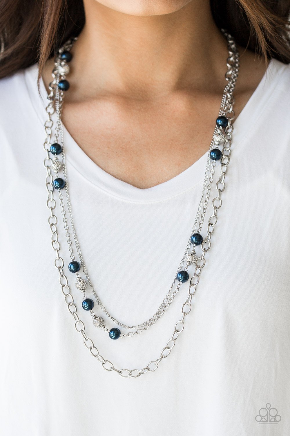 Classical Cadence - blue - Paparazzi necklace – JewelryBlingThing