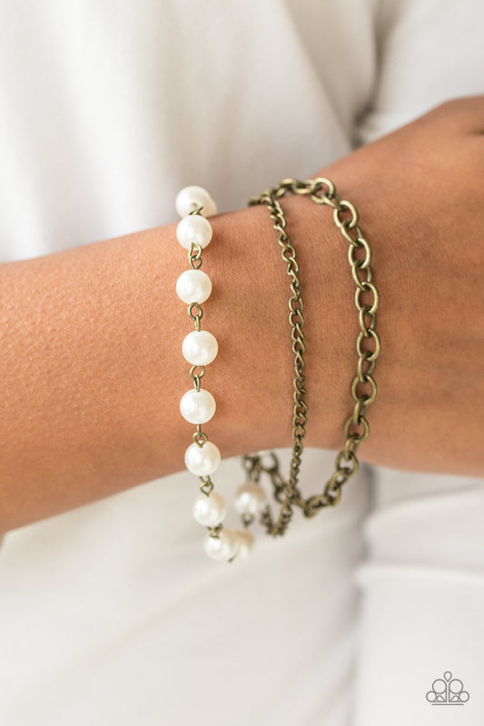 Classically Cambridge - brass - Paparazzi bracelet