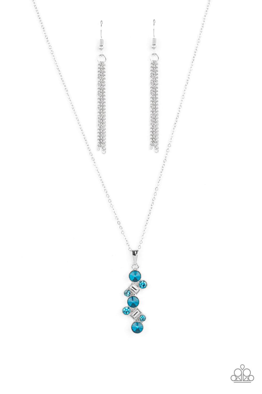 Classically Clustered - blue - Paparazzi necklace