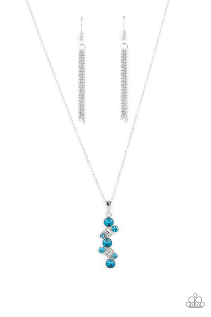 Classically Clustered - blue - Paparazzi necklace