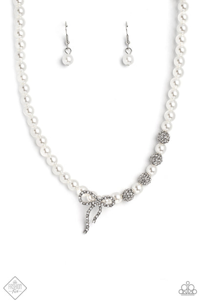 Classy Cadenza - white - Paparazzi necklace