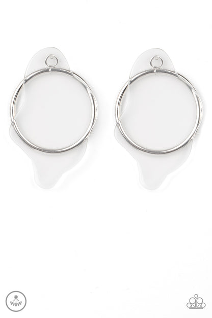 Clear the Way! - white - Paparazzi earrings