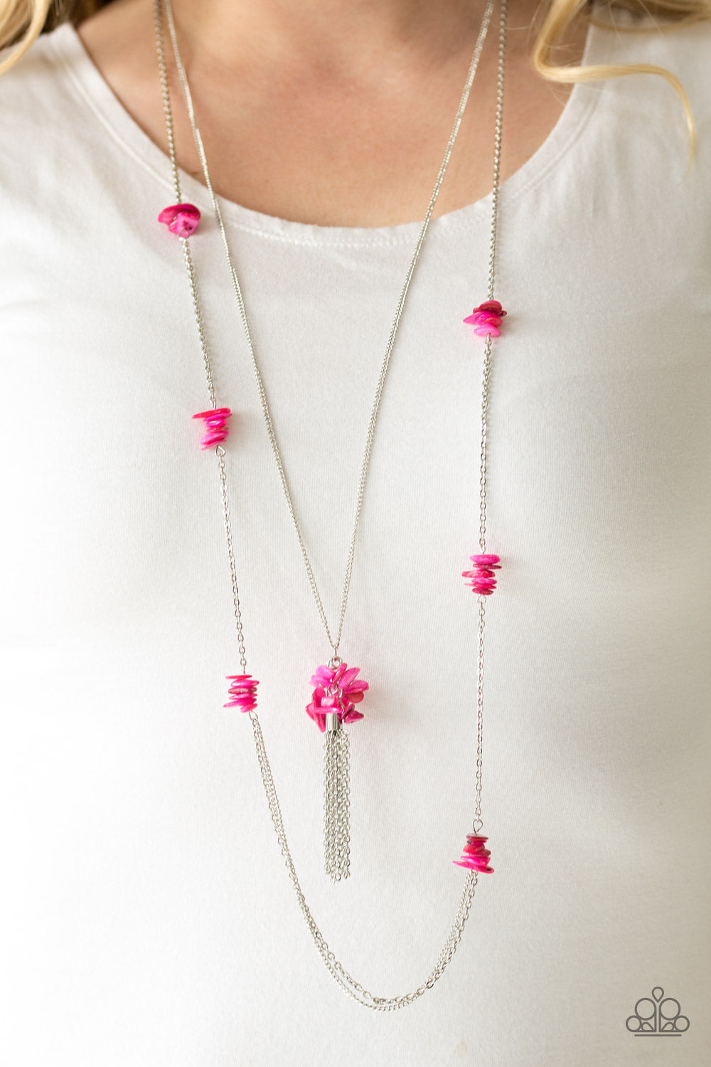 Cliff Cache - pink - Paparazzi necklace
