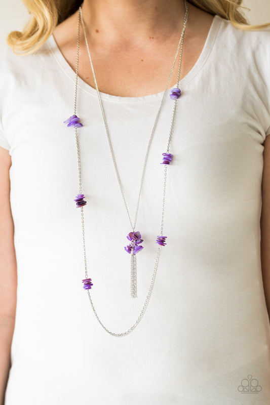 Cliff Cache - purple - Paparazzi necklace