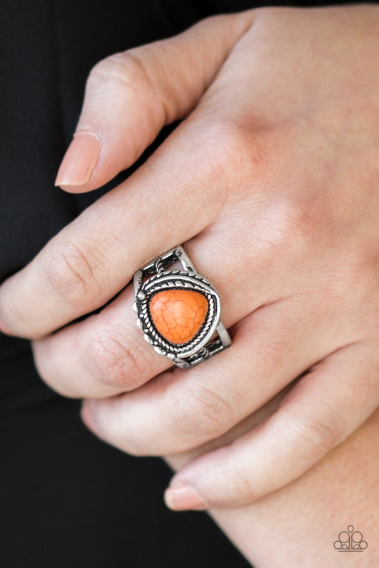 Cliff Climber - orange - Paparazzi ring