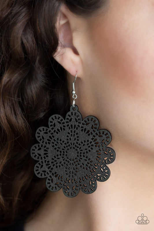 Coachella Cabaret-black-Paparazzi earrings