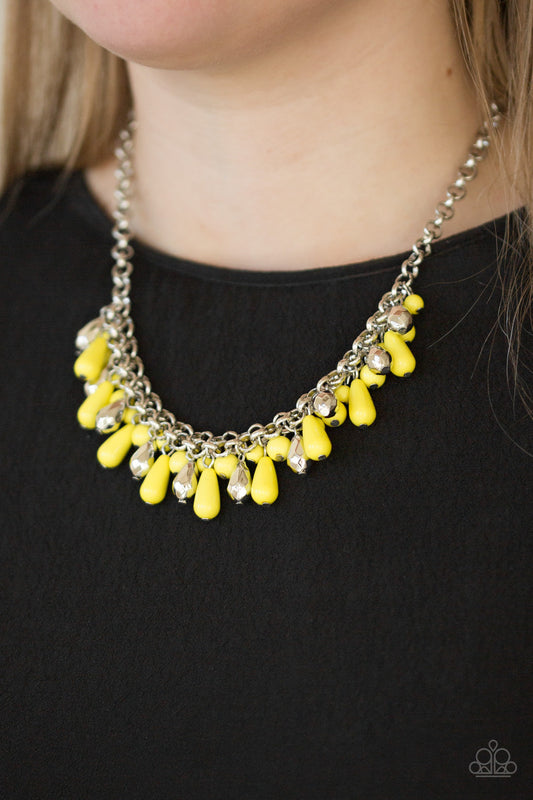 Coastal Cabanas - yellow - Paparazzi necklace