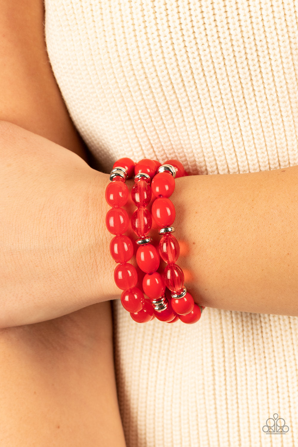 Coastal Coastin - red - Paparazzi bracelet