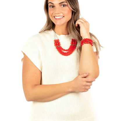 Coastal Coastin - red - Paparazzi bracelet