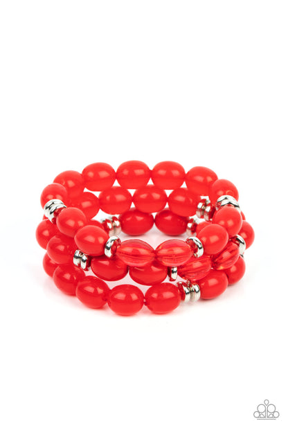 Coastal Coastin - red - Paparazzi bracelet