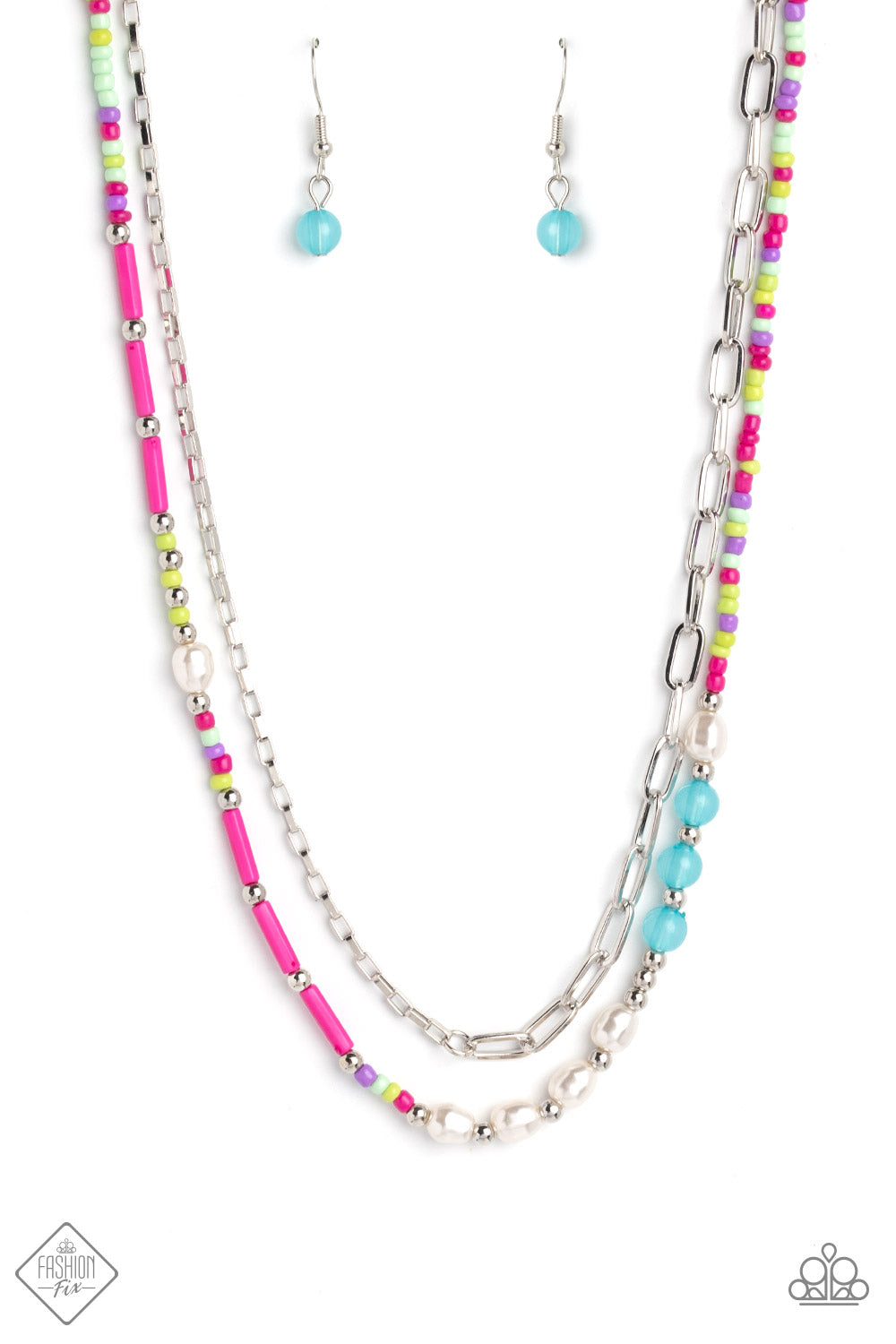 Coastal Composition - pink - Paparazzi necklace