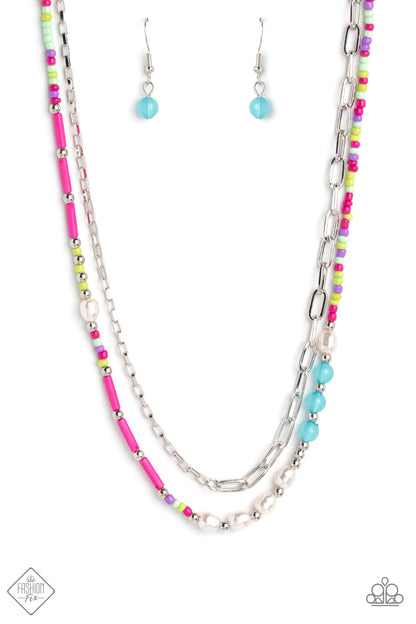Coastal Composition - pink - Paparazzi necklace