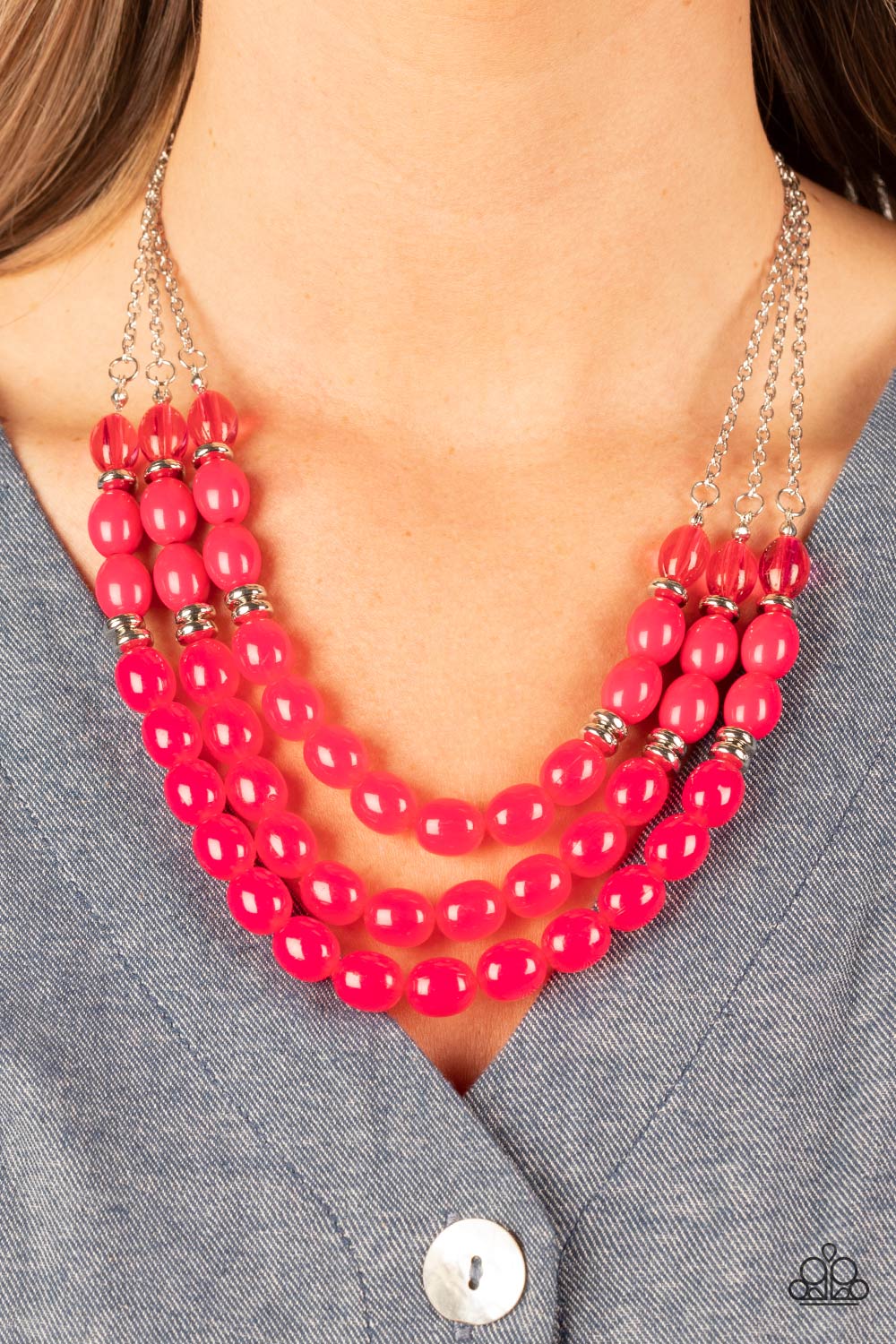 Coastal Cruise - pink - Paparazzi necklace