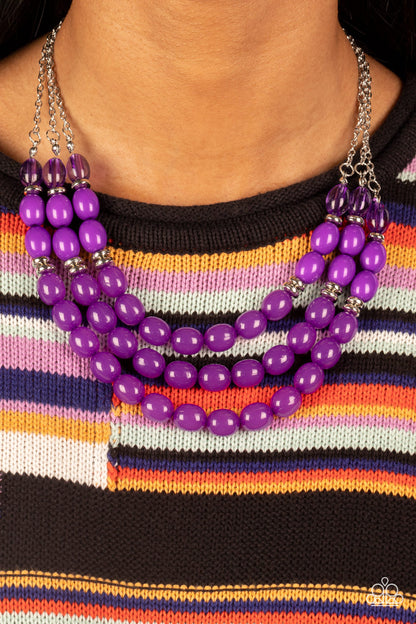 Coastal Cruise - purple - Paparazzi necklace