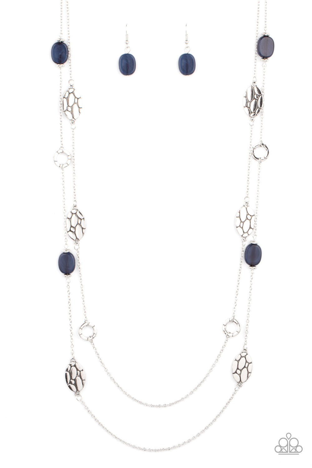 Cobble Creeks - blue - Paparazzi necklace