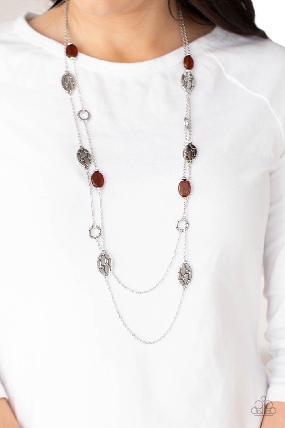 Cobble Creeks - brown - Paparazzi necklace