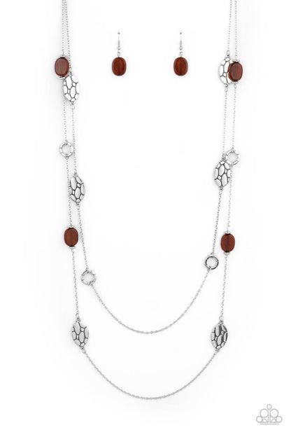Cobble Creeks - brown - Paparazzi necklace