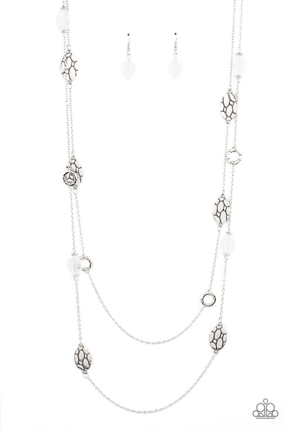 Cobble Creeks - white - Paparazzi necklace – JewelryBlingThing