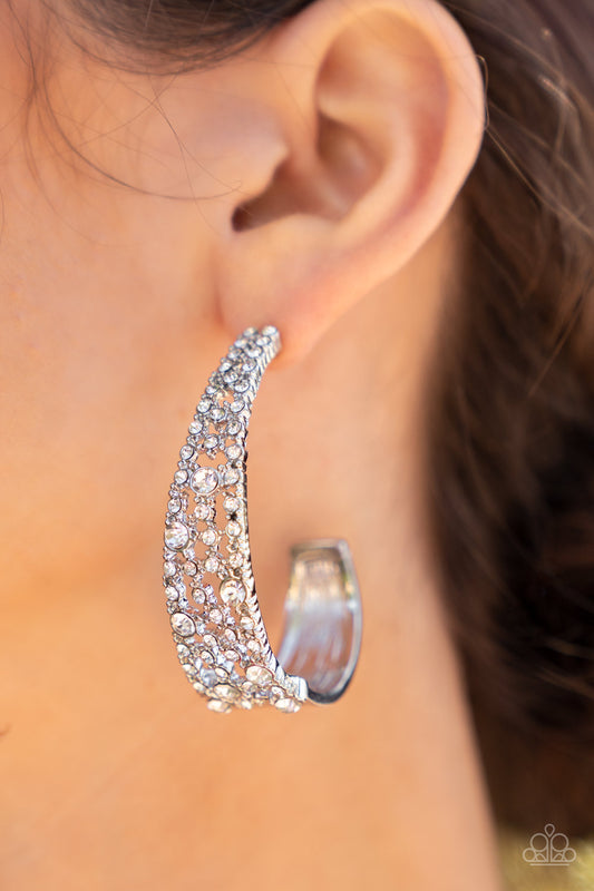 Cold as Ice - white - Paparazzi earrings