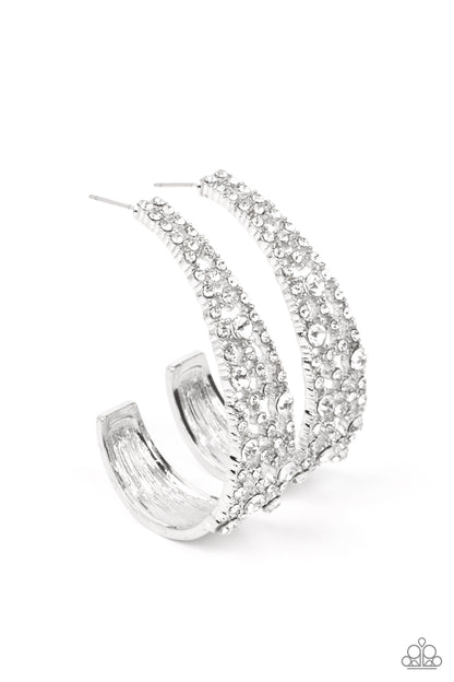 Cold as Ice - white - Paparazzi earrings