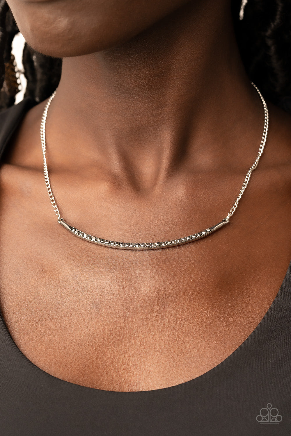 Collar Poppin Sparkle - silver - Paparazzi necklace