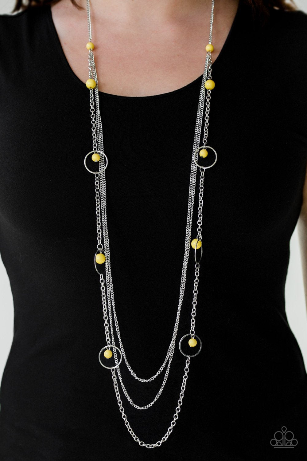 Collectivelly Carefree - yellow - Paparazzi necklace