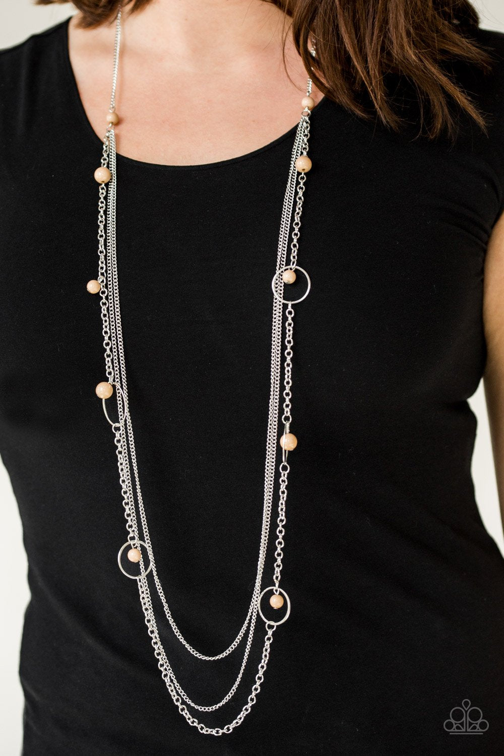 Collectively Carefree - brown - Paparazzi necklace
