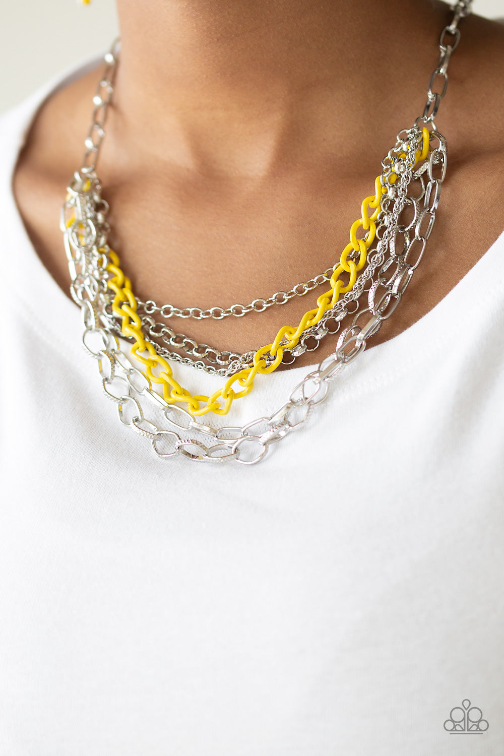Color Bomb - yellow - Paparazzi necklace