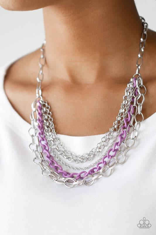 Color Bomb - purple - Paparazzi necklace