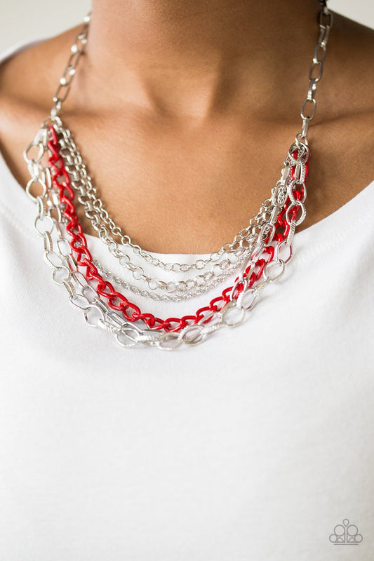 Color Bomb - red - Paparazzi necklace