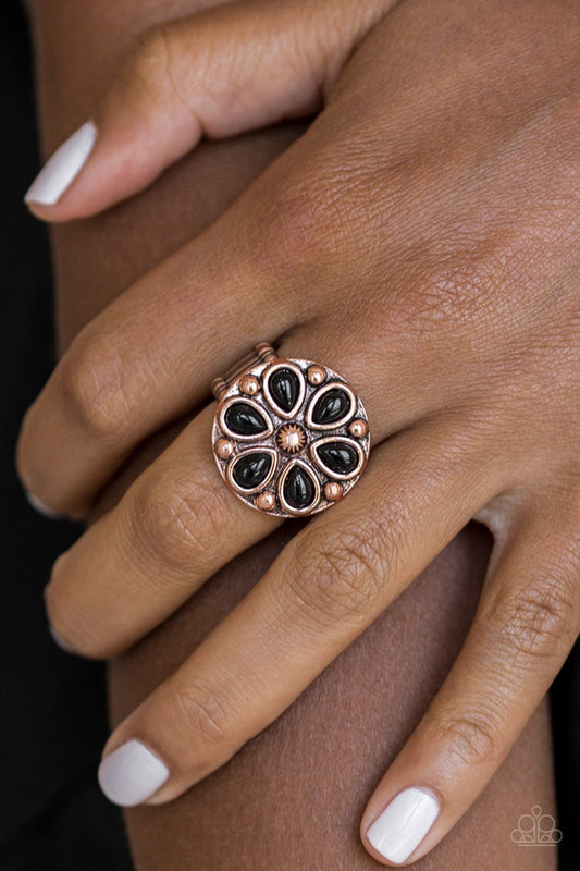 Color Me Calla Lily-copper-Paparazzi ring