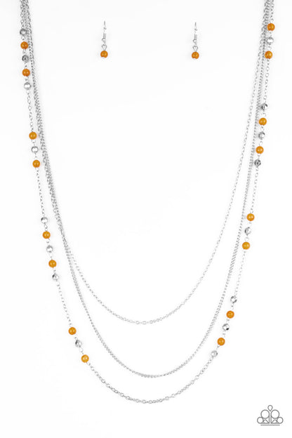 Colorful Cadence - orange - Paparazzi necklace
