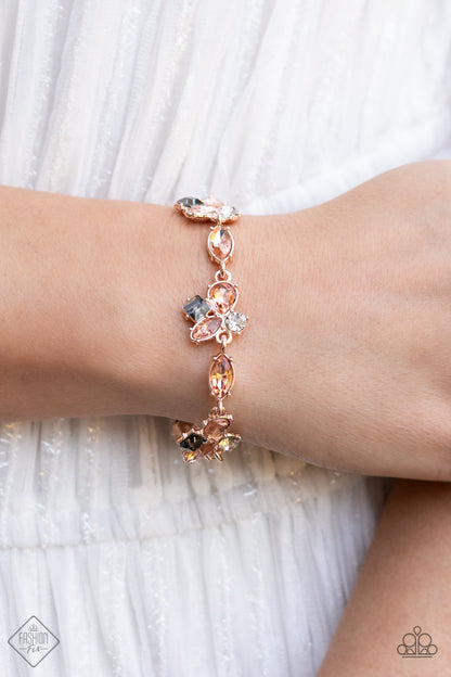 Colorful Captivation - rose gold - Paparazzi bracelet