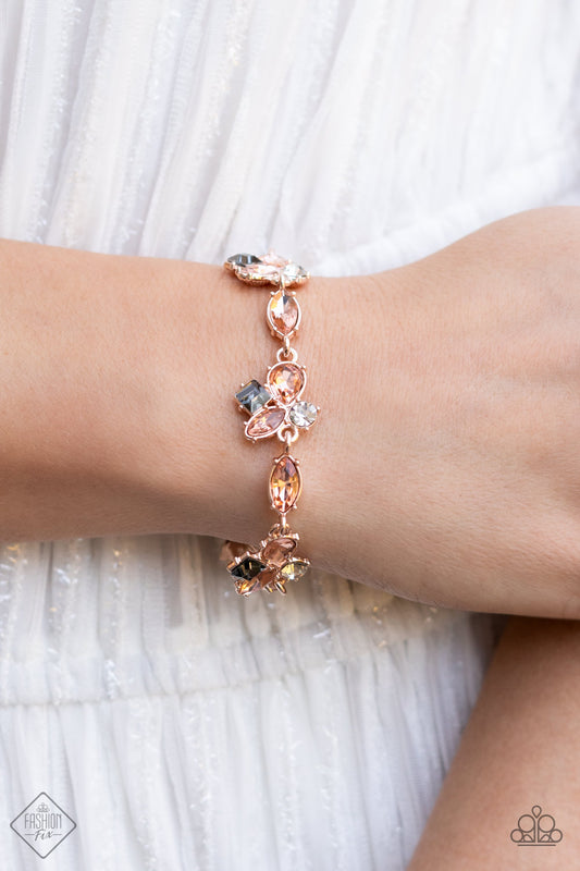 Colorful Captivation - rose gold - Paparazzi bracelet