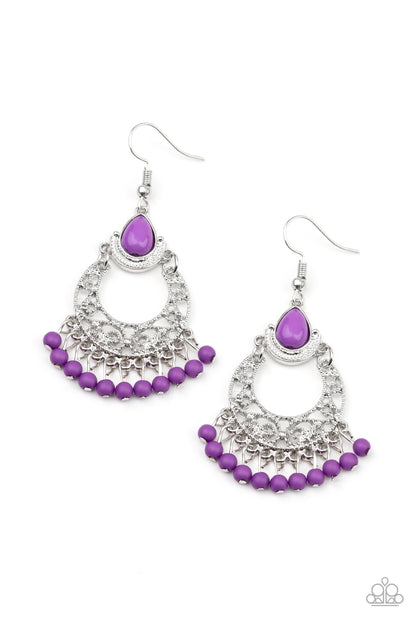 Colorful Colada - purple - Paparazzi earrings