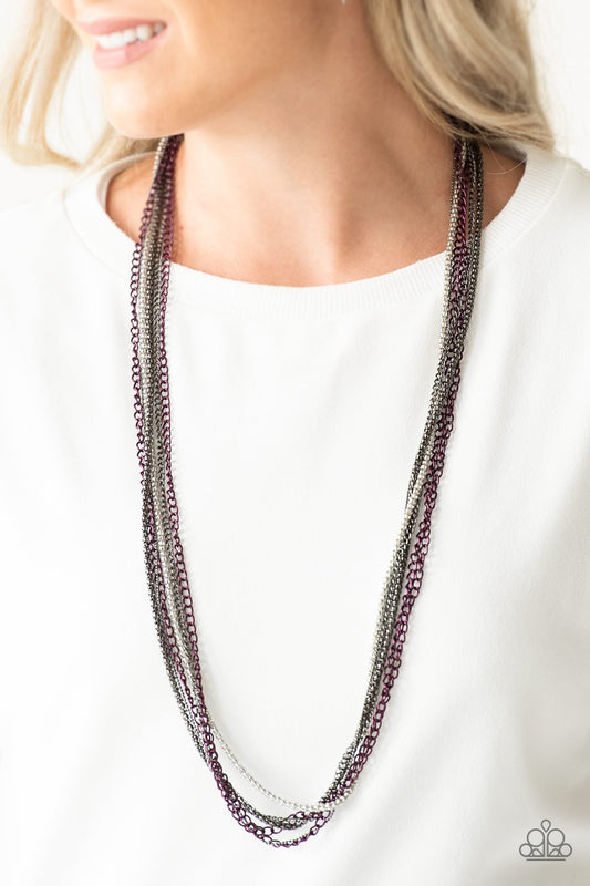 Colorful Calamity - purple - Paparazzi necklace
