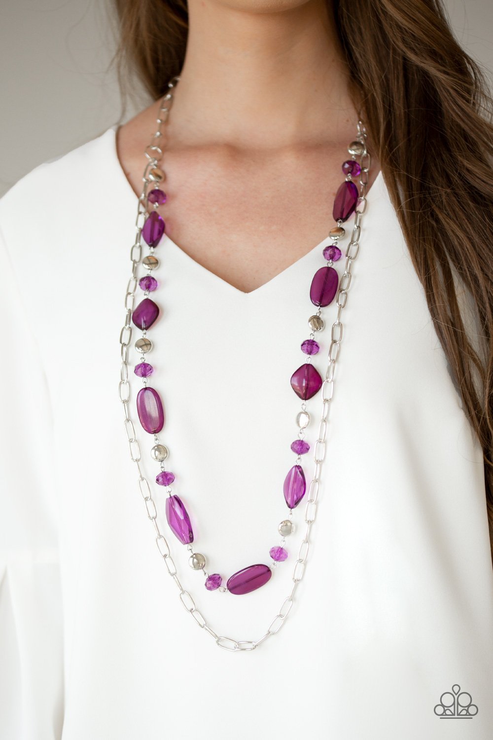 Colorful Couture-purple-Paparazzi necklace