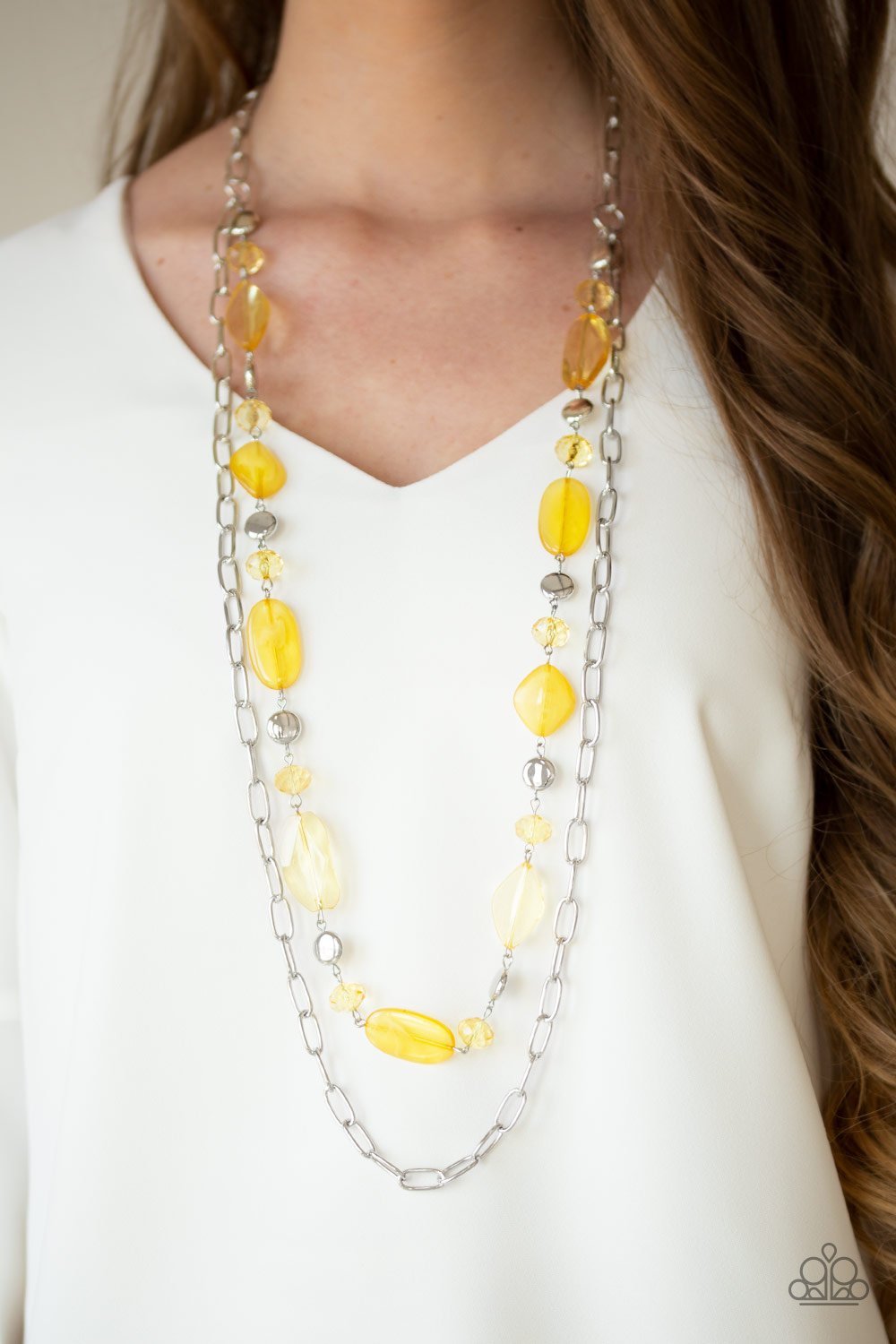 Colorful Couture-yellow-Paparazzi necklace