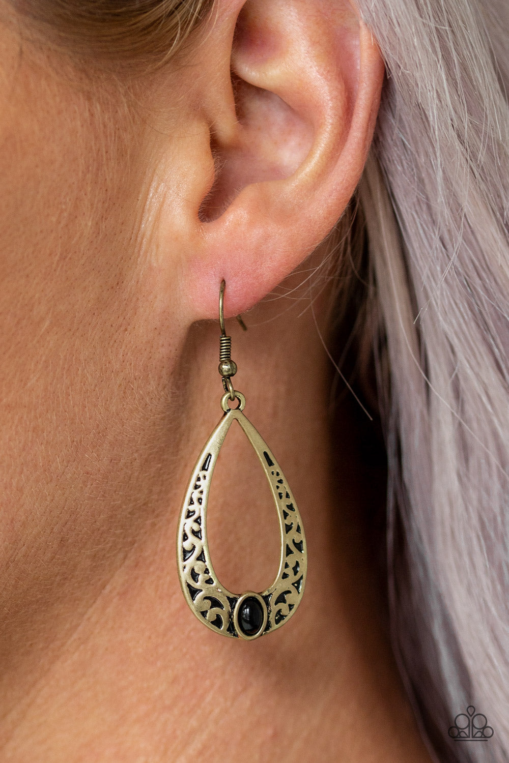 Colorfully Charismatic - brass - Paparazzi earrings